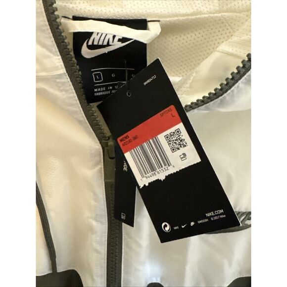Nike Green White Windbreaker Jacket Men's Size Large Activewear AR2191-380 - Picture 4 of 6